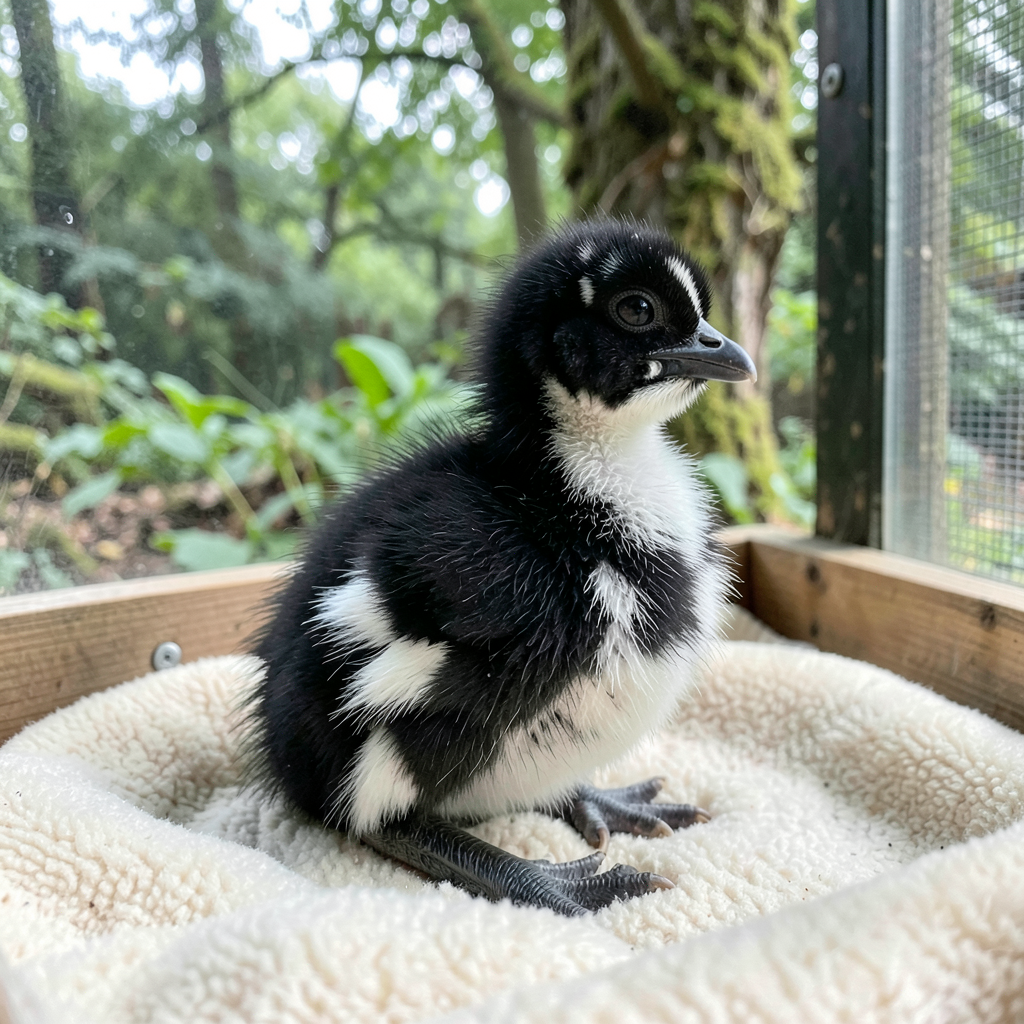Cotswold Wildlife Park hand-rears three skunk-like birds in UK first